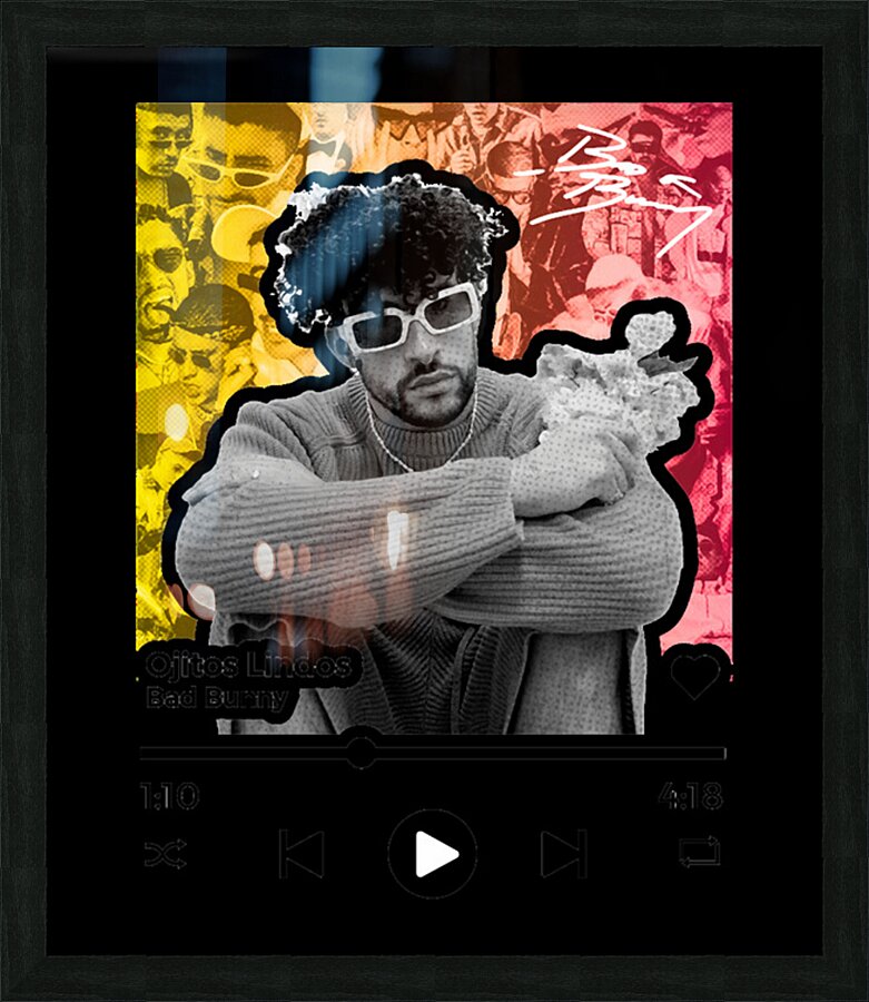 Bad Bunny 16 Picture Frame print