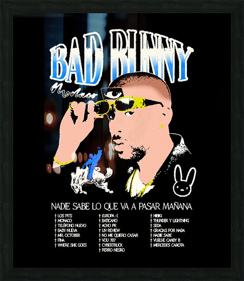 Bad Bunny 35 Picture Frame print