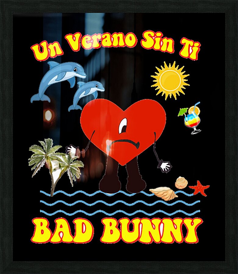 Bad Bunny 45 Picture Frame print