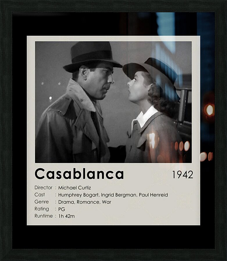 Casablanca 3 Picture Frame print