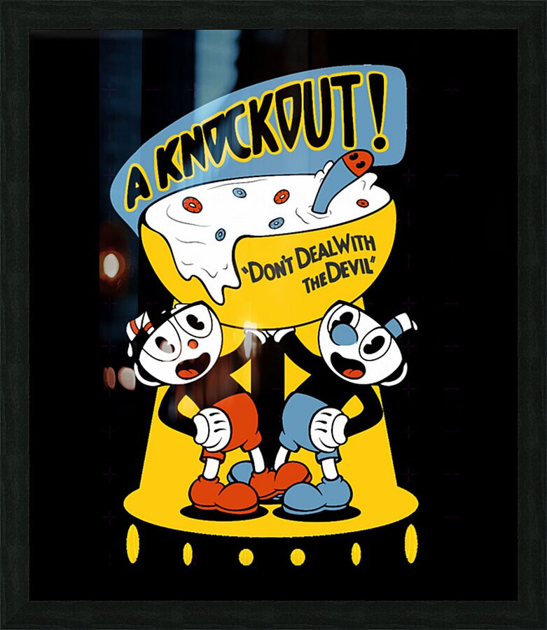 Cuphead 23 Picture Frame print