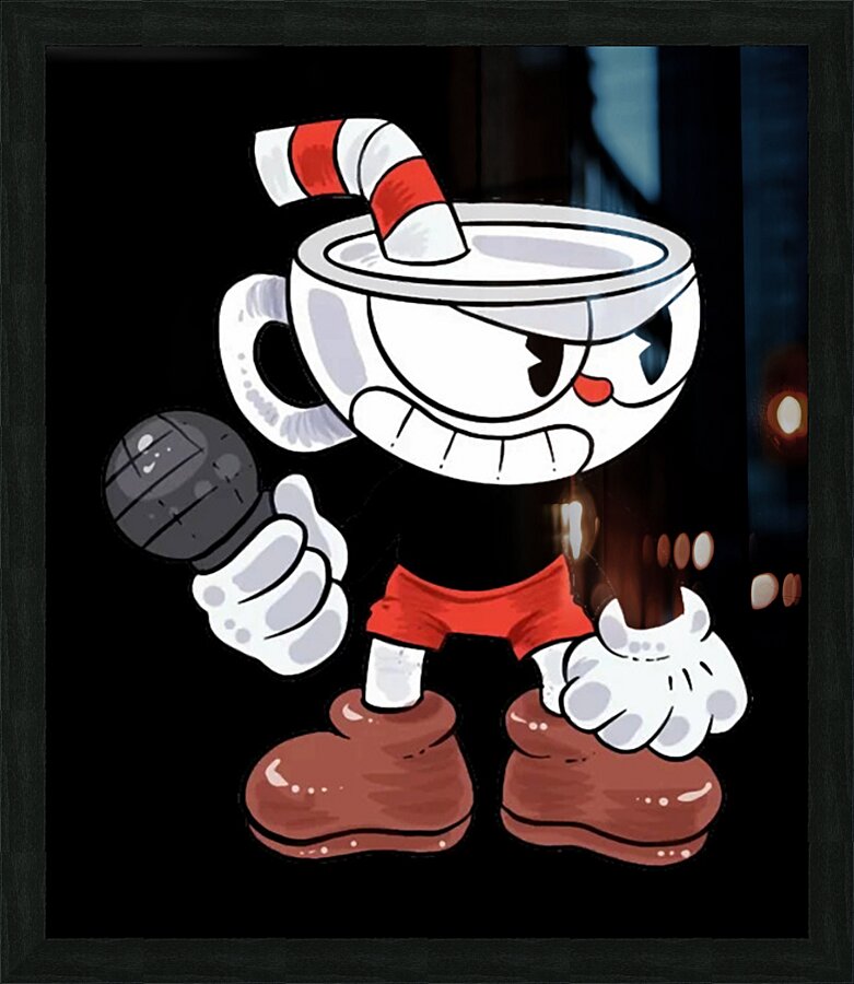 Cuphead 50 Picture Frame print