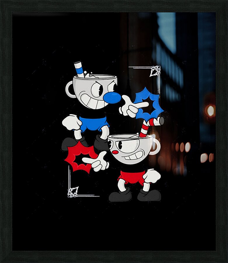 Cuphead 50 Picture Frame print