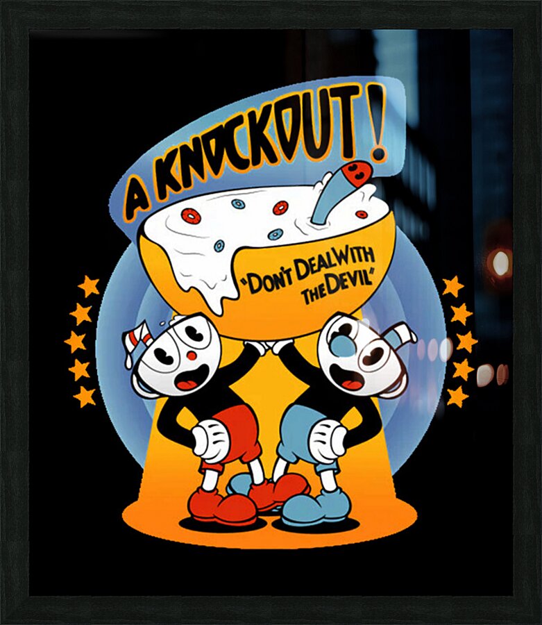 Cuphead 3 Picture Frame print