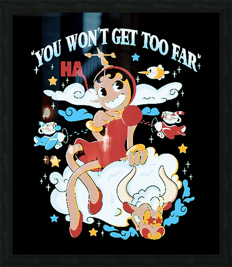Cuphead 4 Picture Frame print