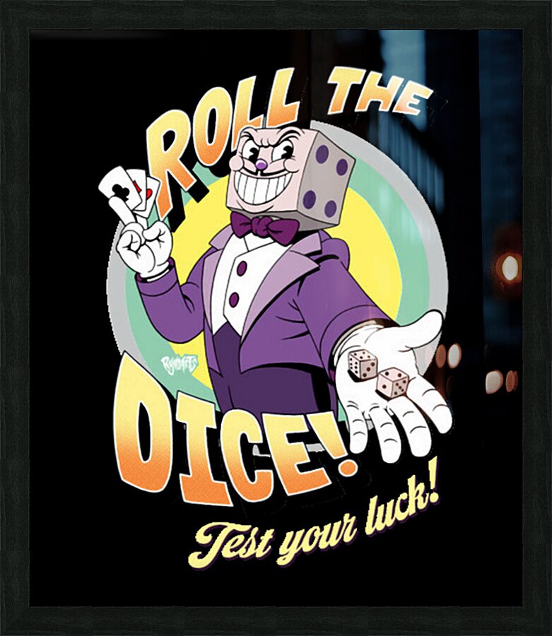 Cuphead 5 Picture Frame print