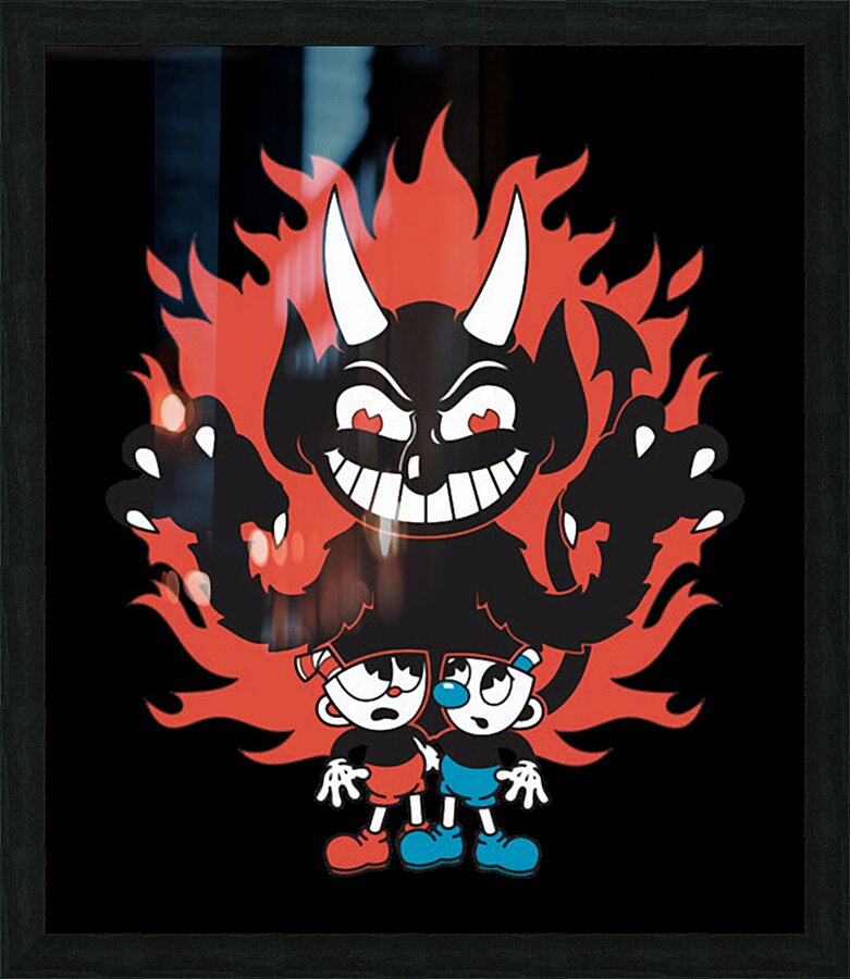 Cuphead 9 Picture Frame print