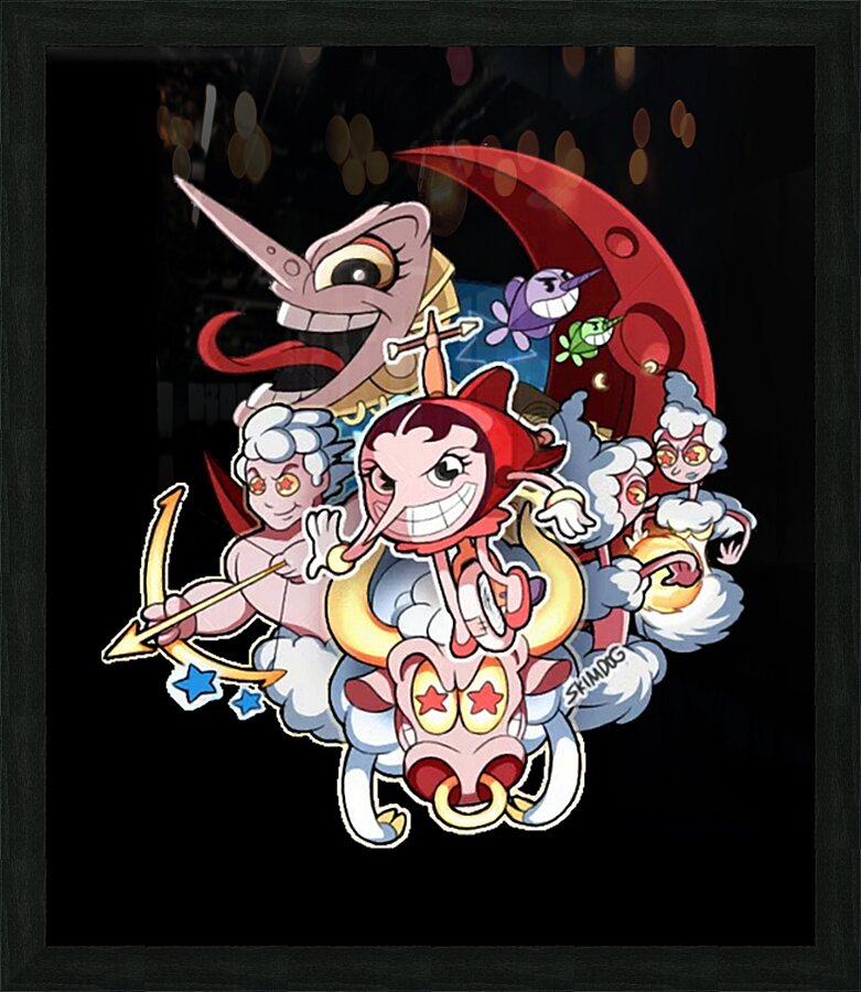 Cuphead 15 Picture Frame print