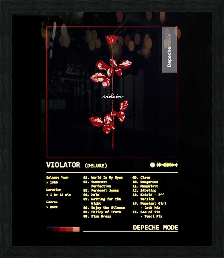 Depeche Mode 10 Picture Frame print