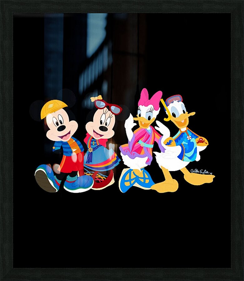 Donald Duck 9 Picture Frame print