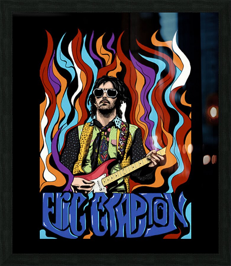 Eric Clapton 9 Picture Frame print