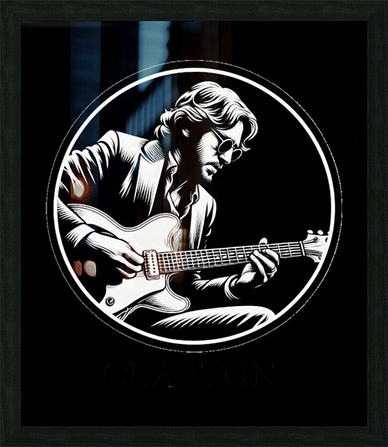 Eric Clapton 16 Picture Frame print
