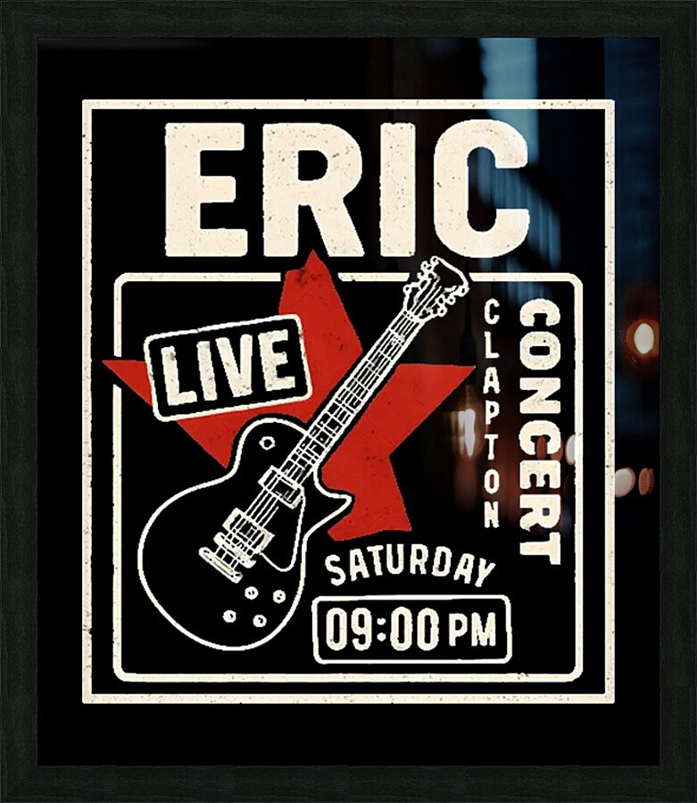 Eric Clapton 23 Picture Frame print