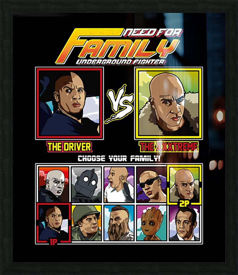 Fast and furious 2 Picture Frame print