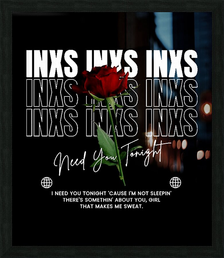 INXS 57 Picture Frame print