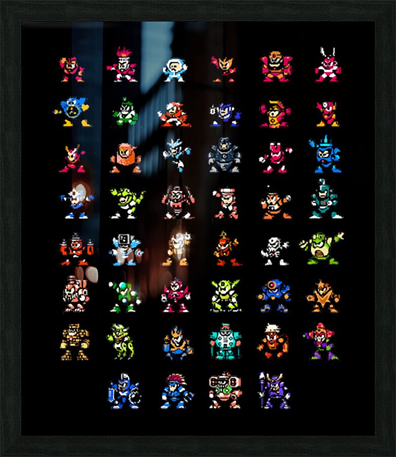 Mega Man 40 Picture Frame print