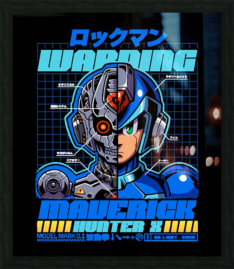 Mega Man 37 Picture Frame print
