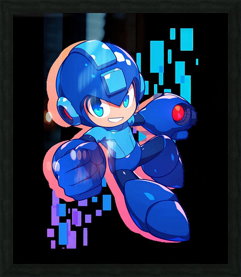 Mega Man 40 Picture Frame print