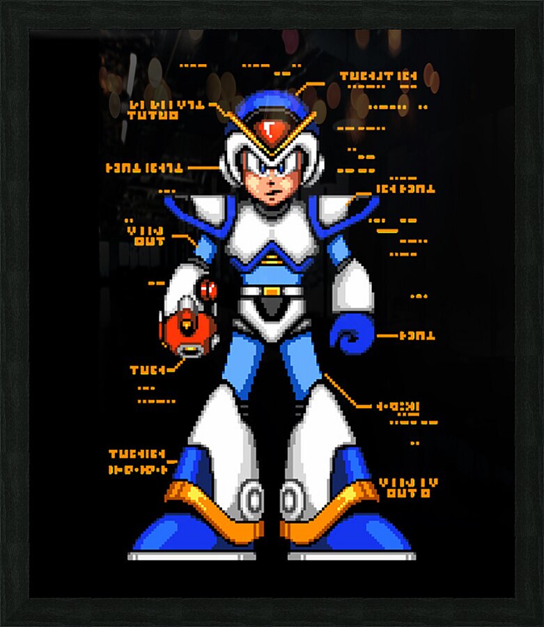 Mega Man 53 Picture Frame print