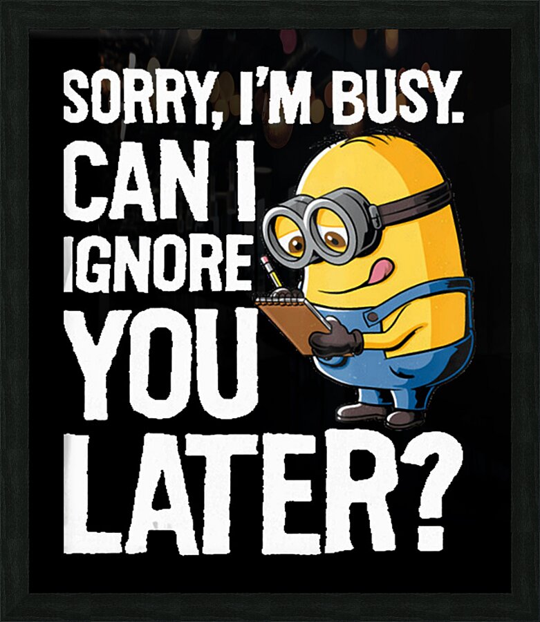 Minion 4 Picture Frame print