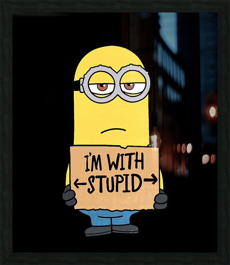 Minion 9 Picture Frame print