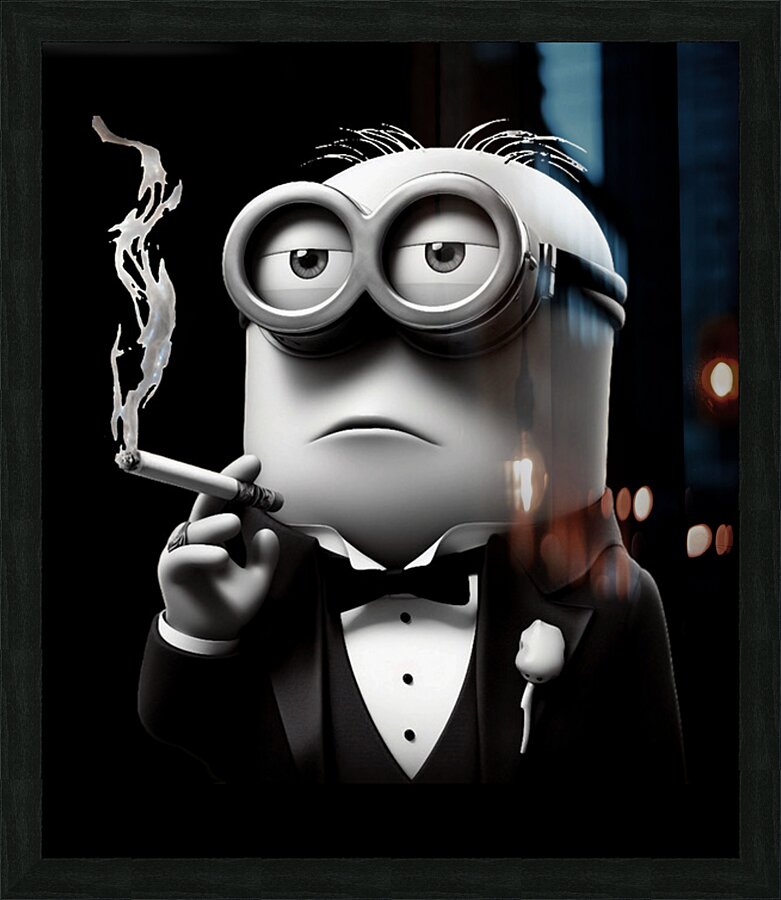 Minion 9 Picture Frame print