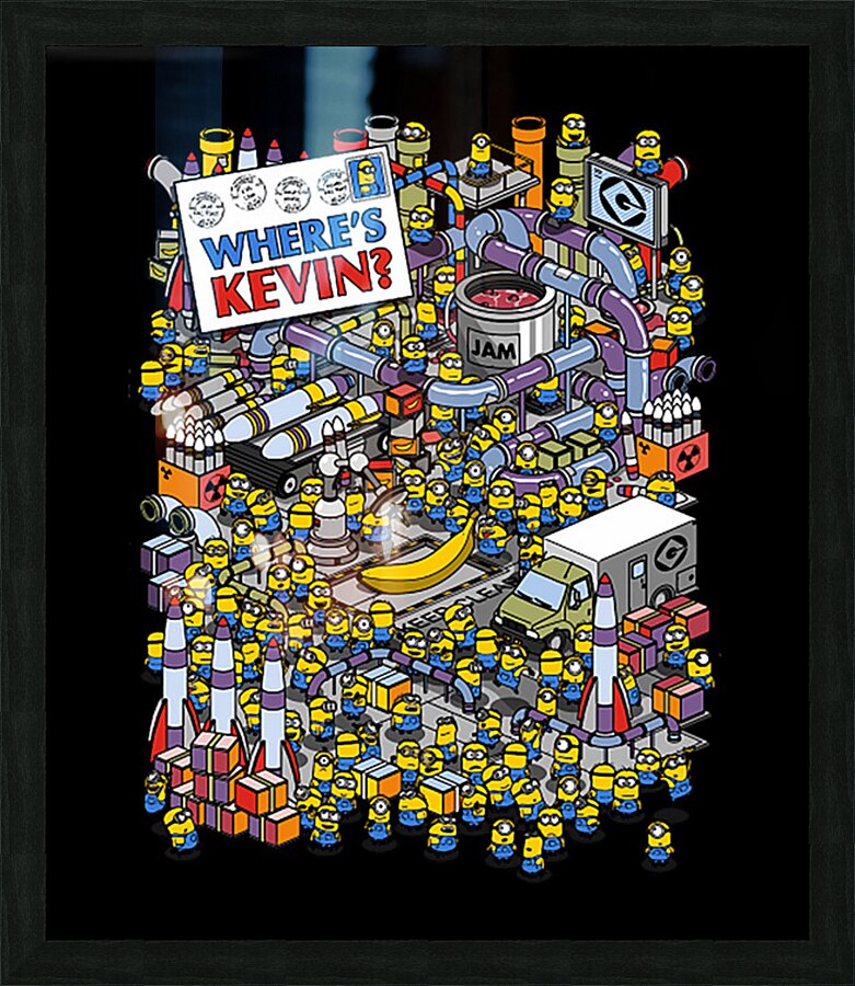 Minion 9 Picture Frame print