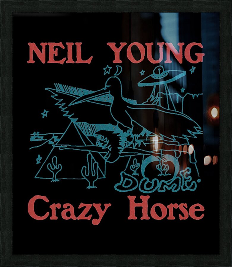 Neil Young 7 Picture Frame print