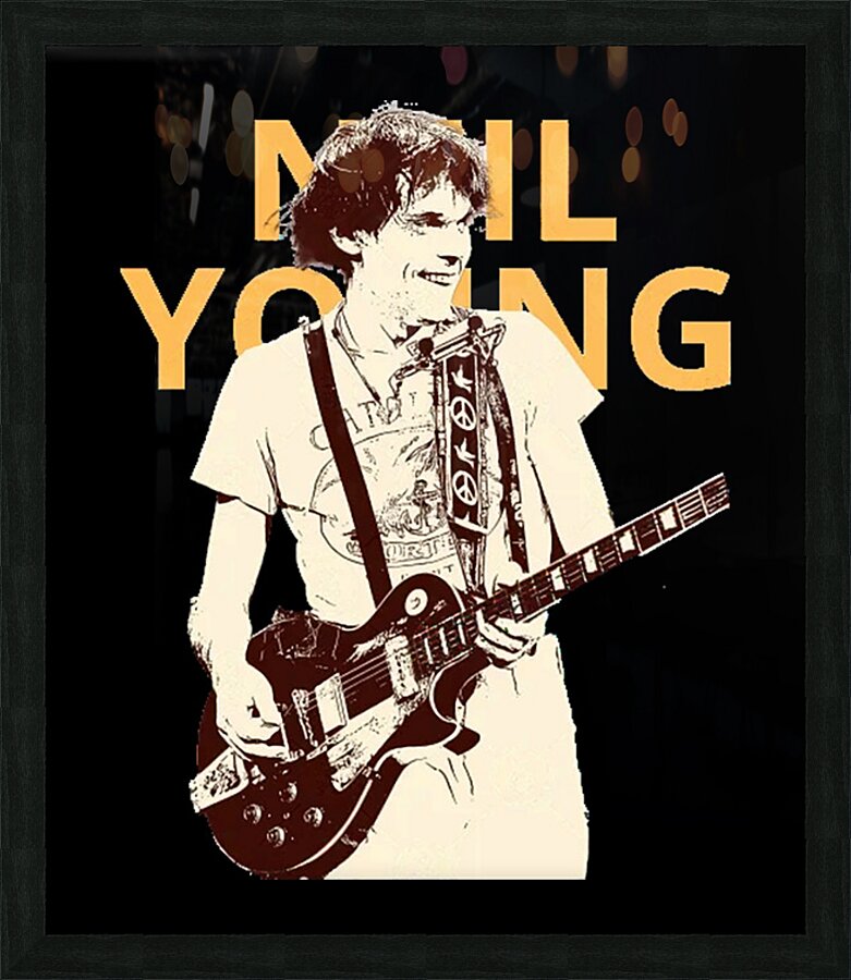 Neil Young 27 Picture Frame print
