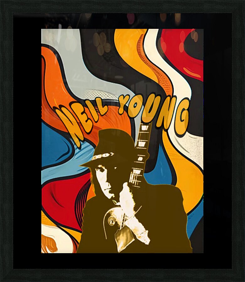 Neil Young 3 Picture Frame print