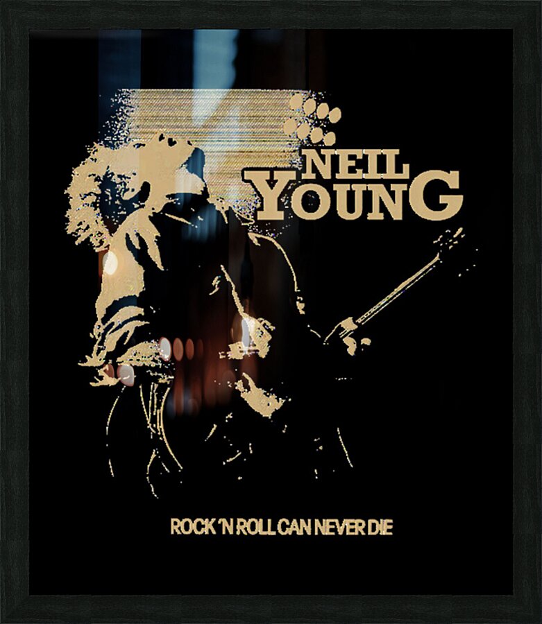 Neil Young 13 Picture Frame print