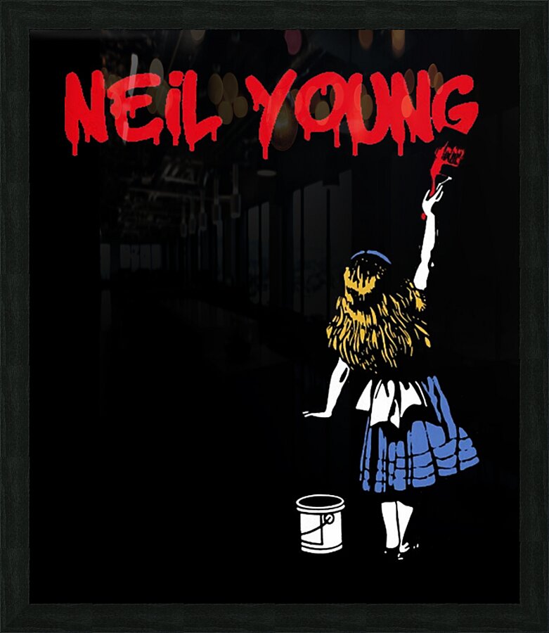 Neil Young 34 Picture Frame print