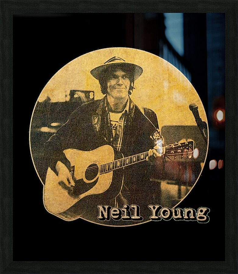 Neil Young 40 Picture Frame print