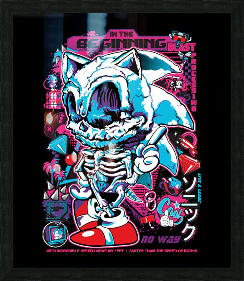 Sonic 45 Picture Frame print