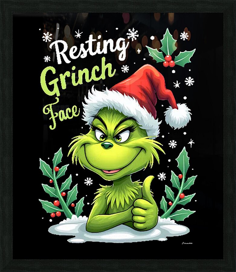 The Grinch 9 Picture Frame print