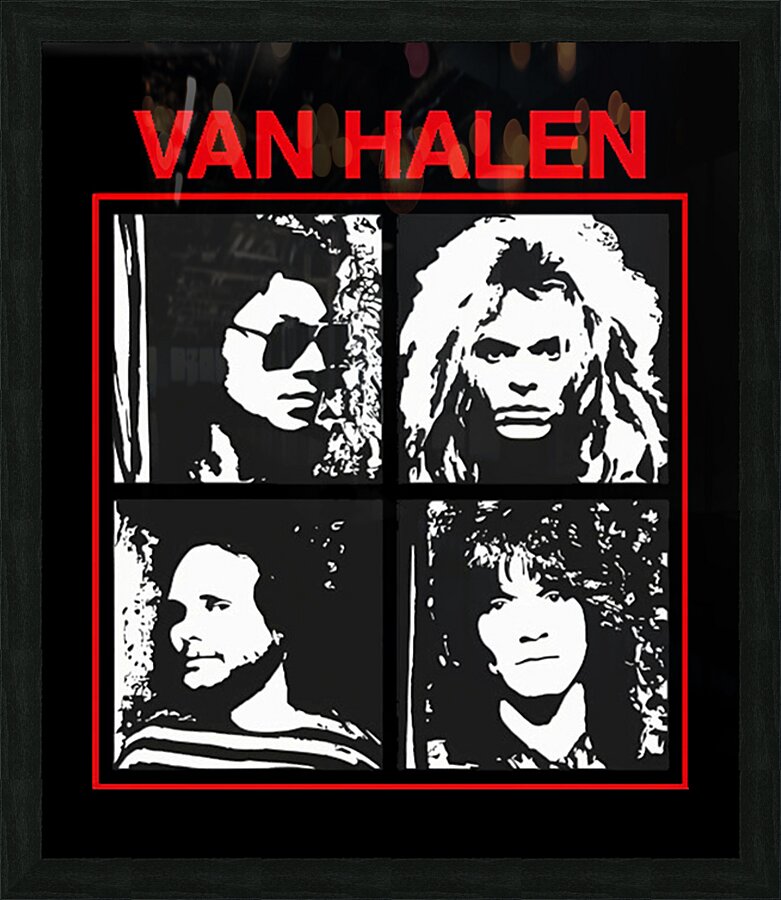 Van Halen 9 Picture Frame print
