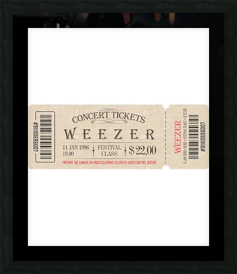 Weezer 12 Picture Frame print