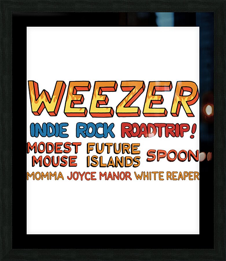 Weezer 15 Picture Frame print