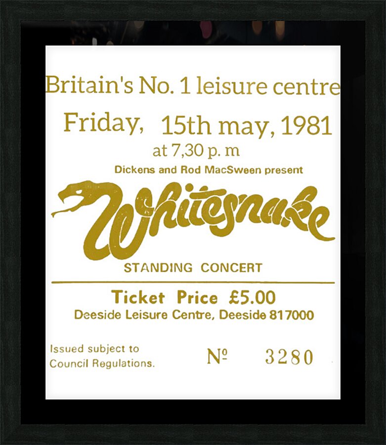 Whitesnake 29 Picture Frame print