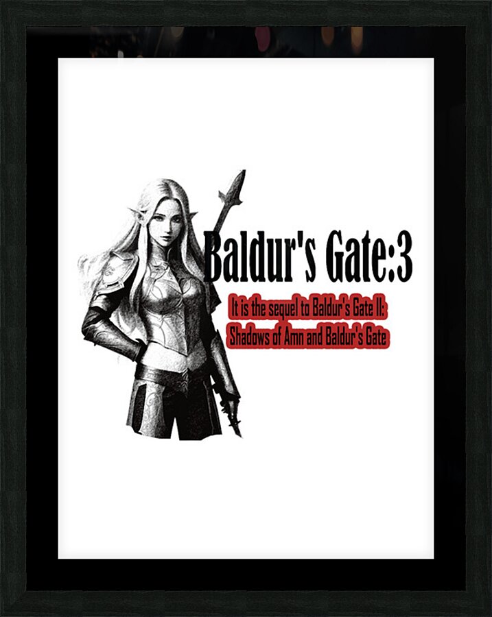 Baldurs Gate 4 Picture Frame print