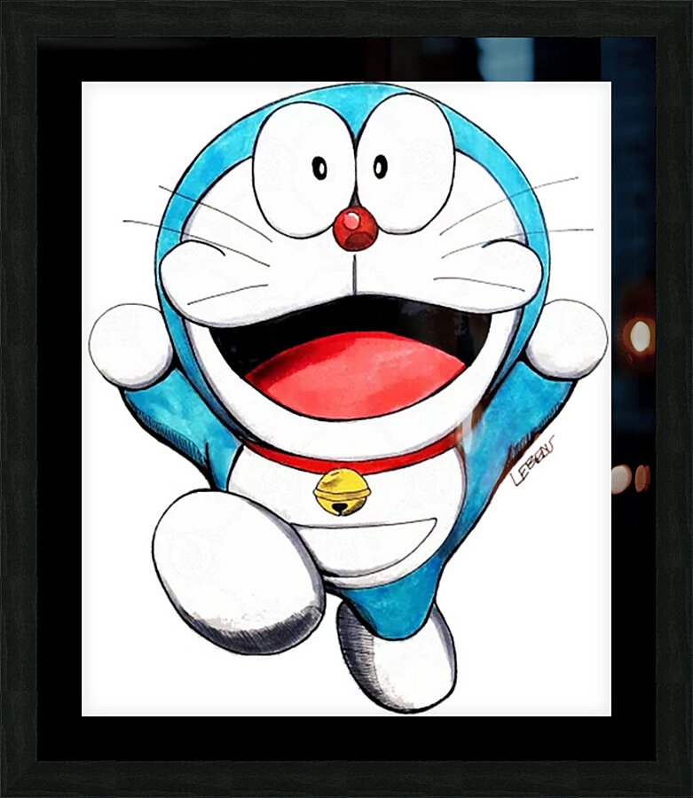 Doraemon 6 Picture Frame print