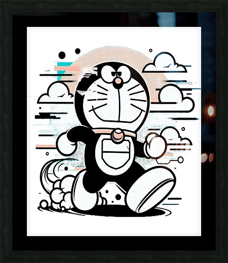 Doraemon 25 Picture Frame print