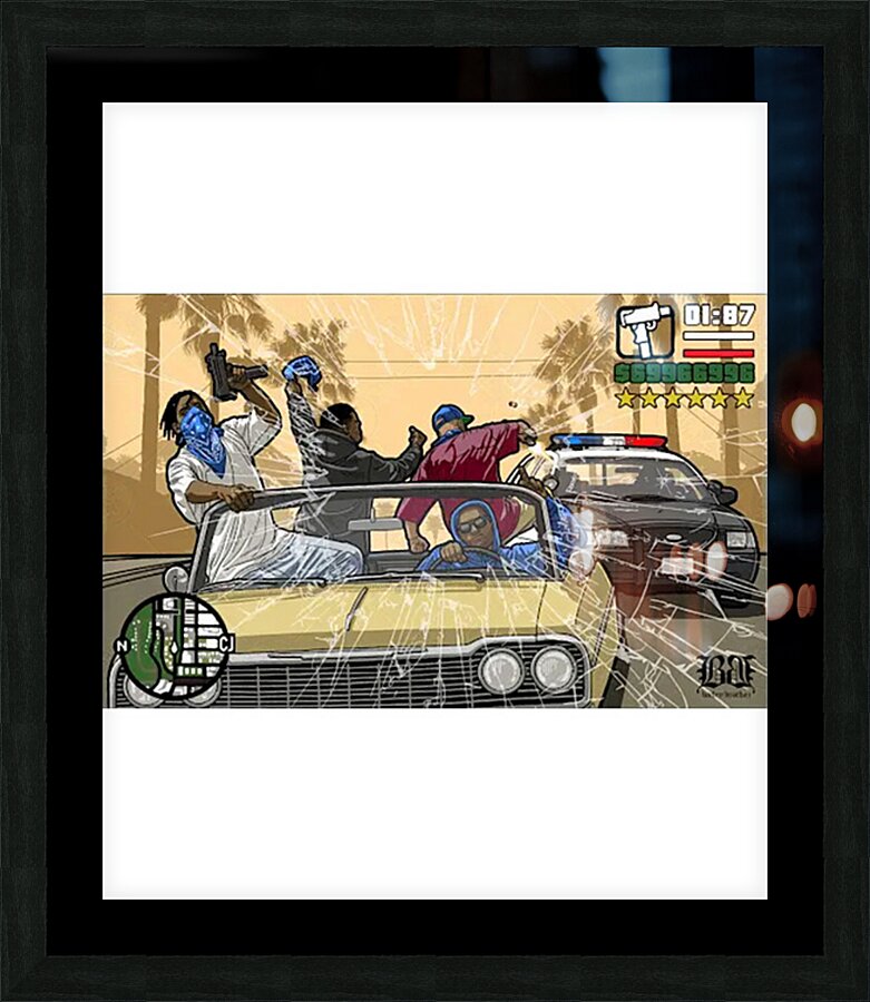 Grand Theft Auto 20 Picture Frame print