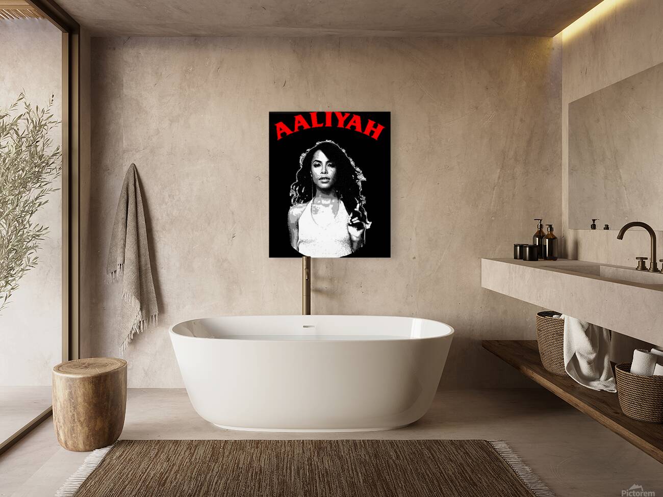 Aaliyah Engraving Reproduction
