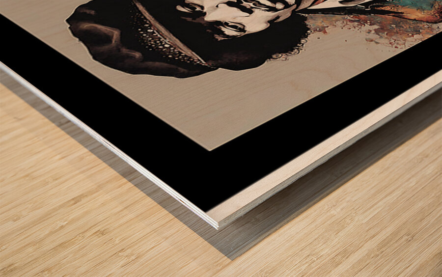 Jimi Hendrix 11 Wood print