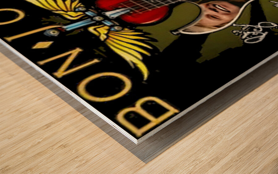Bon Jovi 19 Wood print