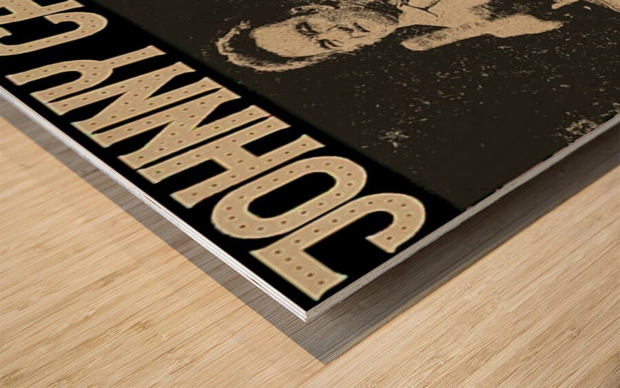 Johnny Cash 18 Wood print