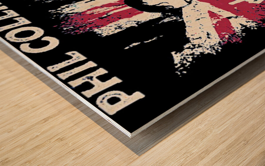 Phil Collins 18 Wood print