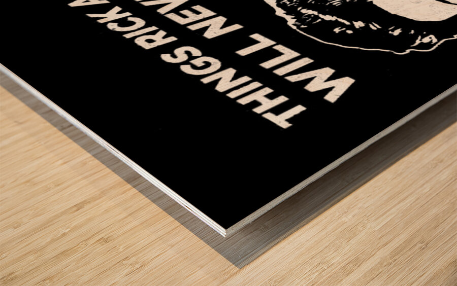 Rick Astley 45 Wood print