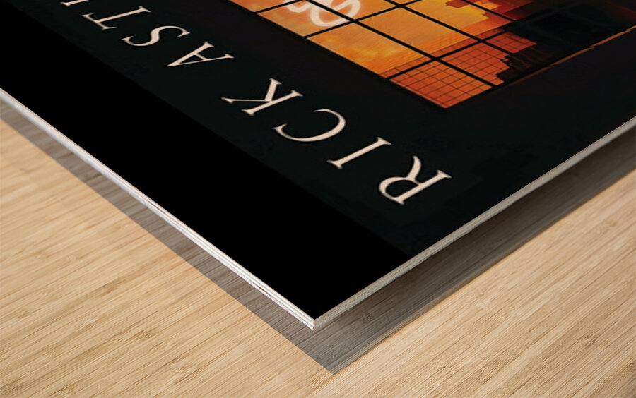 Rick Astley 50 Wood print
